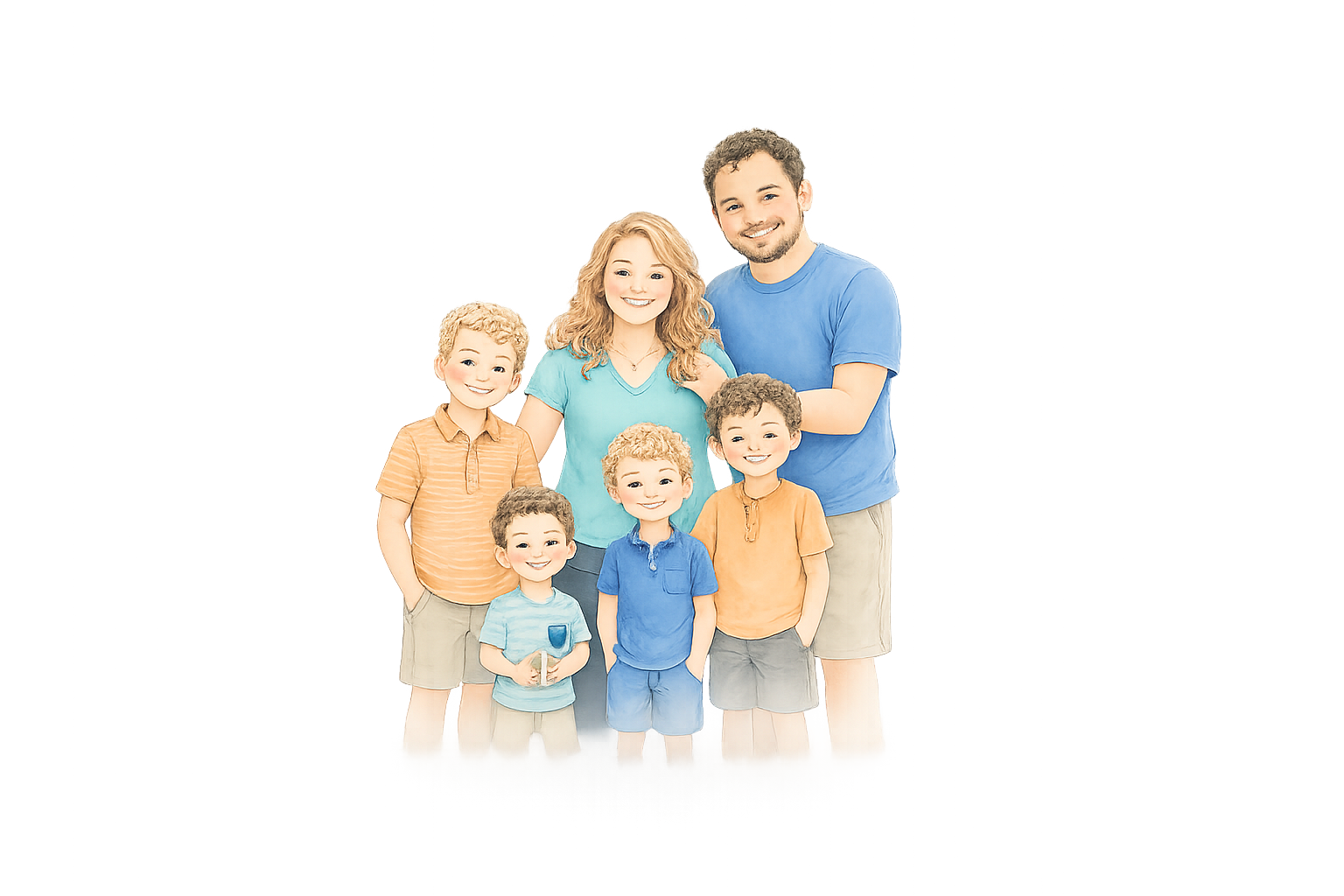 Chris Sanford with his family